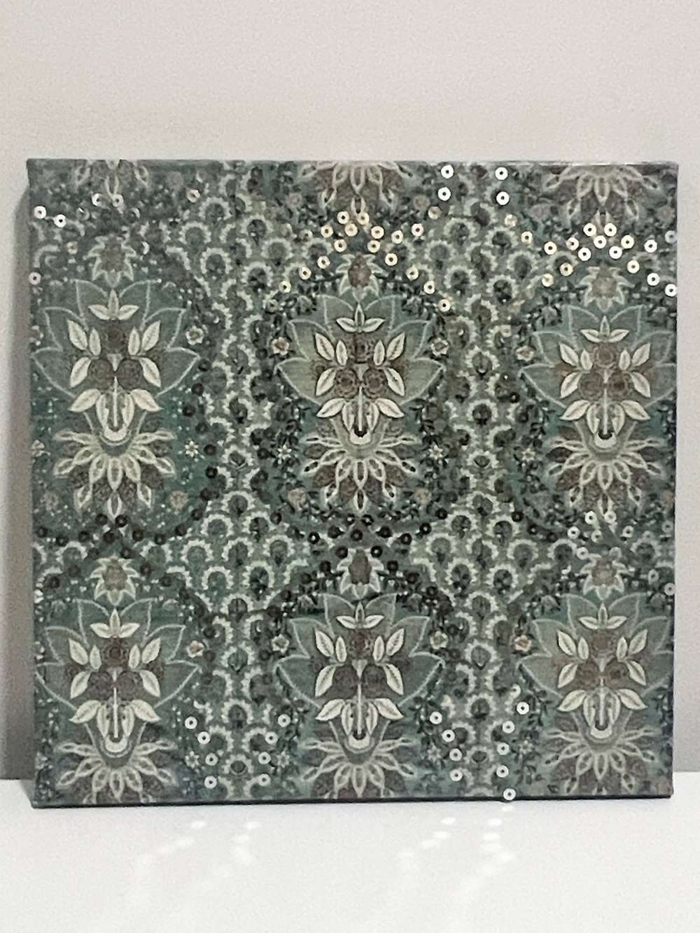 Teal Pattern Wall Art Canvas